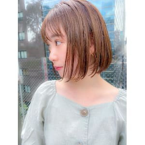 ミニボブ/切りっぱなしボブ/小顔見せ/ショートボブ