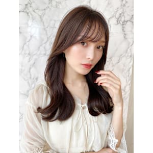 暗髪×髪質改善で憧れのツヤ髪に♪ワンカールセミロング