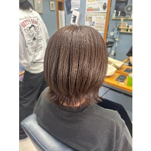 レイヤーボブ×グレージュ