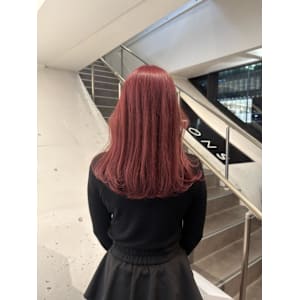 ブリーチありのラベンダーピンク