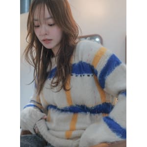 レイヤーカット/オリーブベージュ/フェイスレイヤー