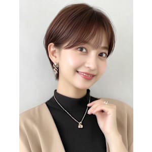 ショート ボブ 大人ショート ひし形ショート 暗めカラー