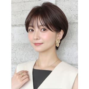 ショートボブ 大人ショート ひし形ショート 暗めカラー