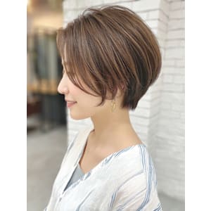 丸みショート 美人ショート 前髪 ハイライト 白髪ぼかし - abilita 警固【アビリタ ケゴ】掲載中