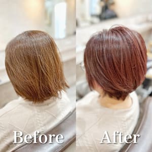 白髪ぼかし(ピンクベージュ)白髪キレイにマイナス10歳