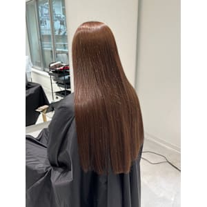 チョコレートブラウン髪質改善トリートメント艶髪ロング