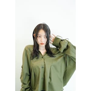 レイヤーカット/フェイスレイヤー/グレージュカラー