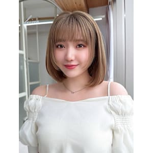 30代40代の明るい白髪染めで垢抜ける結べるレイヤー