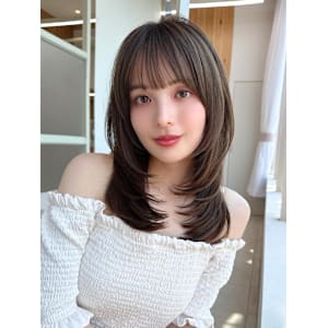 暗髪×髪質改善で憧れのツヤ髪に♪ワンカールセミロング