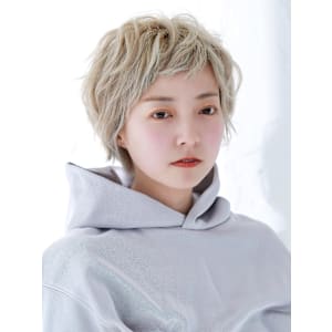 【La fith】無造作ショート×ハイトーンカラー