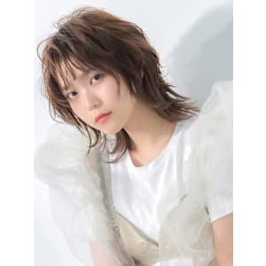 【La fith】ウルフ×オリーブブラウン×シースルーバング