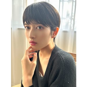 【La fith】フレンチマッシュショート×シアーブラック - La fith hair clan 広島本通店【ラフィス ヘアー クラン ヒロシマホンドオリテン】掲載中