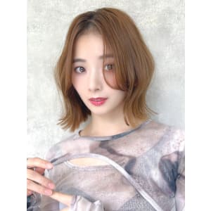 【La fith】くびれボブ×カーテンバング×アイスベージュ