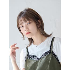 【La fith】ウルフ×オリーブブラウン×シースルーバング