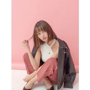 【La fith】ぱつっとボブ×ピンクブボブラウン