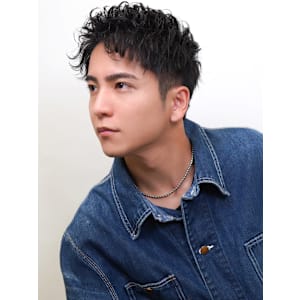 【La fith】メンズカット×ナチュラルパーマ×ツーブロッ