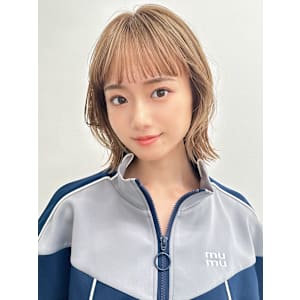 【La fith】切りっぱなし×ミルクティベージュ×ブリーチ