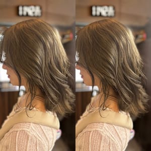 顔周りレイヤー顔まわりカットオリーブグレージュ  - amble luxe 池袋【アンブル リュクス】【アンブルリュクスイケブクロ】掲載中