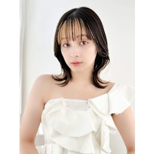 【La fith】外ハネミディ×インナーカラー