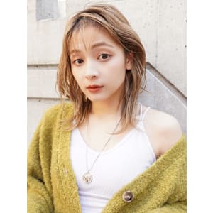 【La fith】ミルクティーベージュ×かき上げバング