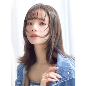 【La fith】暗髪カラー×外ハネボブ×シースルーバング