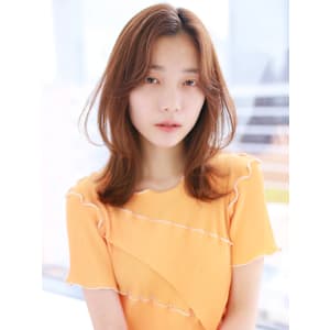 【La fith】 韓国風くびれミディアム×オレンジベージュ - La fith hair santie 広島駅前店【ラフィス ヘアー サンティエ ヒロシマエキマエテン】掲載中