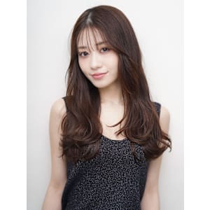 レイヤーカット ゆる巻き 顔周りレイヤー シースルーバング