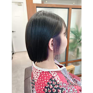 インナーカラー×ボブ