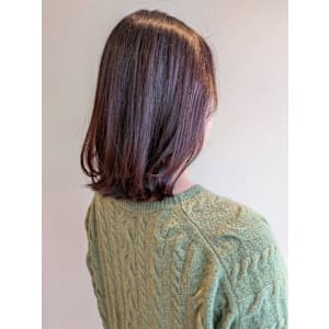 髪質改善 ブラウンカラー くびれヘア 透明感カラー 顔周り
