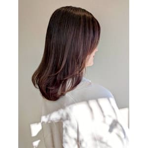 アッシュブラウン髪質改善 艶髪 顔周りカット 透明感カラー