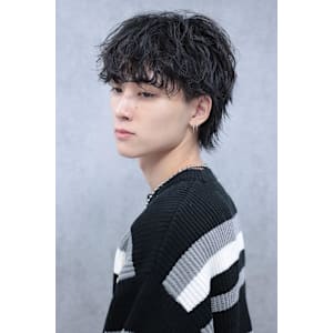 波巻きシースルーマッシュウルフ