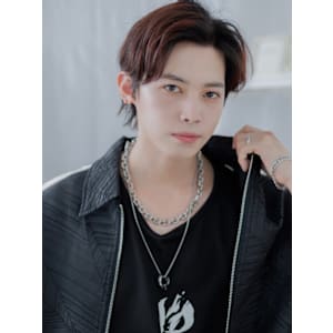 アップバングレッドブラウンモテマッシュ　チョコレートブラウン