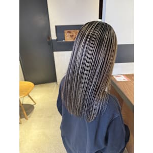 お白髪ぼかしハイライトカラー