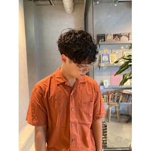 メンズツーブロックナチュラルパーマ【Lolonois中津】