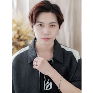 アップバングレッドブラウンモテマッシュ　チョコレートブラウン