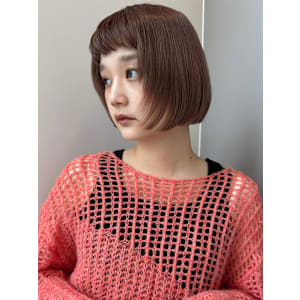 大人ボブ/コンパクト/短めバング/艶カラー