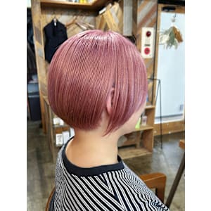 ペールピンク×ショートヘア - enne  hair&organic【エンネ ヘアーアンドオーガニック】掲載中