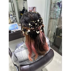 ハーフアップアレンジ