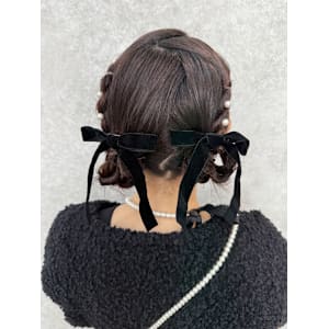 ミディアム/暗めカラー/デザインカラー/フェイスフレーミング