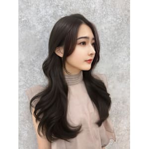 ミディアム/暗めカラー/デザインカラー/フェイスフレーミング