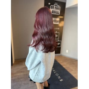 ブリーチなし秋のこっくりピンク