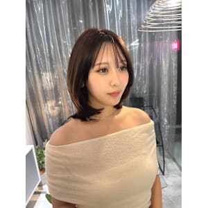 レイヤーボブ×ショコラブラウン