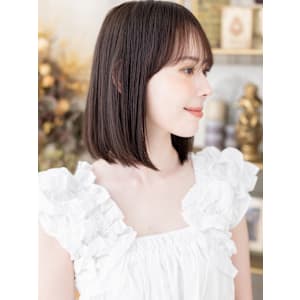 チョコレートブラウン前下がりミニボブディ　ヘイリーボブ - COVER HAIR & SPA bliss【カバーヘア アンド スパ ブリス】浦和/浦和西口店【カバー ヘア アンド スパ ブリス ウラワ ウラワニシグチテン】掲載中