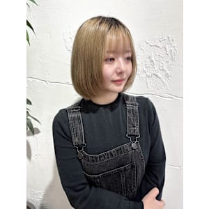 30代大人可愛いひし形ミディアムレイヤー