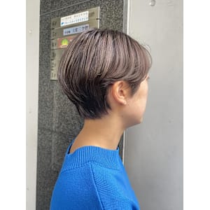 ショート×丸み×ハイライト×ナチュラルカラー×横浜×30代