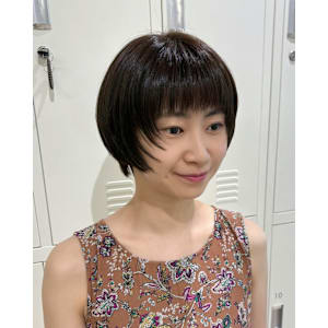 ショートボブ×レイヤー×透明感カラー×横浜×20代×30代