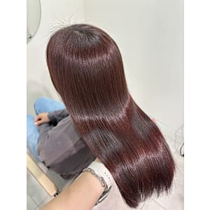 チェリーレッド/カシスカラー/髪質改善/韓国/酸性ストレート