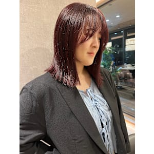 ボブ ボルドーカラー