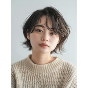 黒髪/ボブルフ/ネビージュ/小顔/ワンレン/カット/髪質改善 - Melva【メルバ】掲載中