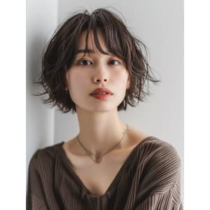 黒髪/ボブルフ/ネビージュ/小顔/ワンレン/カット/髪質改善 - Melva【メルバ】掲載中